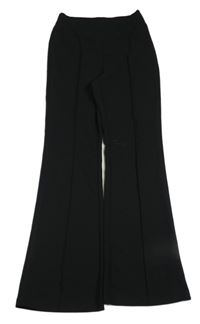 Čierne teplákové flare nohavice Shein