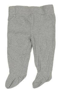 Šedo-bílé pruhované polodupky