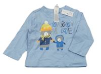 Nové - Světlemodré triko s medvědy C&A