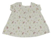 Biela kvetovaná tunika