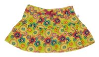 Žlto-farebná kvetovaná bavlnená sukňa Liegelind