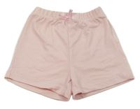 Svetloružové kraťasy s mašlou Shein