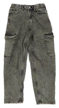 Tmavošedé relaxed fit tapered leg rifle H&M