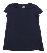 Tmavomodré tričko H&M