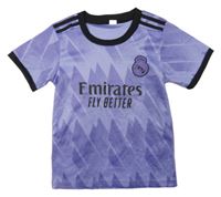 Fialové vzorované fotbalové tričko - Real Madrid