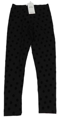 Nové - černé puntíkaté legíny M&S