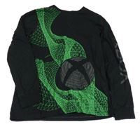 Černo-zelené pyžamové triko s X-box 