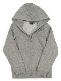 Sivá melírovaná prepínaci mikina s kapucňou Lupilu