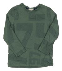 Tmavozeleno-tmavomodré vzorované triko kids