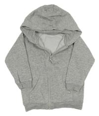 Sivá melírovaná prepínaci mikina s kapucňou Matalan