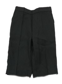 Černé pruhované společenské kalhoty 