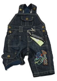 Nové - tmavomodré podšité laclové rifle s obrázkem Rocha John Rocha