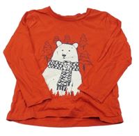 Červené tričko s medvěďom Lupilu