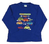 Zafírové tričko s autami