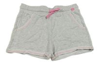 Sivé melírované teplákové kraťasy Pocopiano