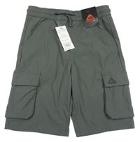 Nové - Tmavošedé sportovní kraťasy s kapsami 