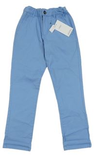 Nové - Světlemodré plátěné chino kalhoty M&S