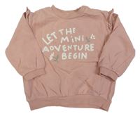 Ružová mikina s nápismi H&M
