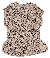 Ružové ľahké šaty s leopardím vzorom George