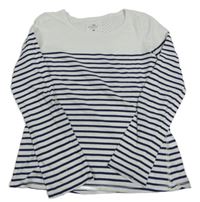 Bielo-modré pruhované tričko H&M