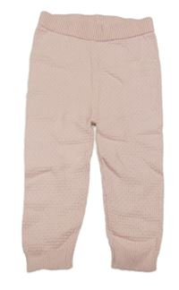 Svetloružové pletené tepláky Lupilu