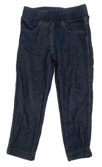 Tmavomodré zateplené tregíny riflového vzhledu 