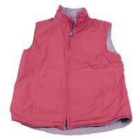 Růžová šusťáková oboustranná vesta 