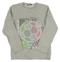 Svetlosivá melírovaná mikina s loptou George