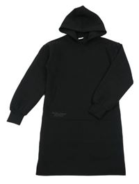 Čierne teplákové šaty s kapucňou S. Oliver