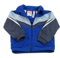 Modro-šedá propínací sportovní mikina s logem Adidas