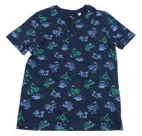 Tmavomodré tričko se zvířátky C&A