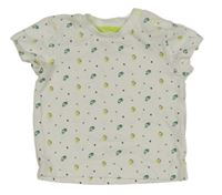 Bielo-zelené tričko s diny Topomini