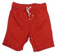 Červené plátenné kraťasy Tu