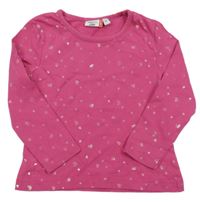 Fuchsiové triko se srdíčky 