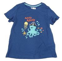 Tmavomodré tričko s chobotnicí Impidimpi