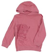 Ružová mikina s gepardem a kapucňou bpc