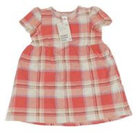 Nové - Ružovo-biele kockované šaty H&M