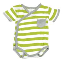 Světlezeleno-bielo-sivé pruhované zavinovací body Topomini