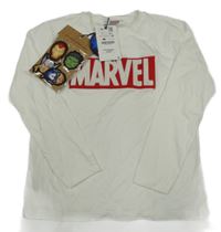 Nové - 2set - Bílé triko s logem + nášivky na triko - Marvel Zara