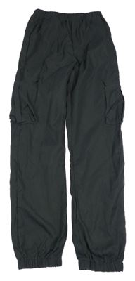 Antracitové cargo cuff nohavice