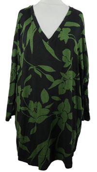 Dámská černo-zelená květovaná tunika Fig&Basil 