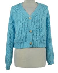 Dámský světlemodrý propínací crop svetr Primark