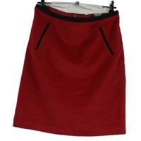 Dámská červená vlněná sukně M&S