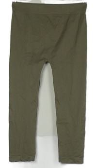 Dámský khaki bezešvé capri legíny Ergee 