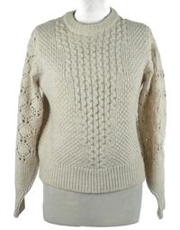 Dámský béžový ažurový svetr Gina 