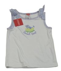 Blo-modrý top s vtáčikom Gymboree
