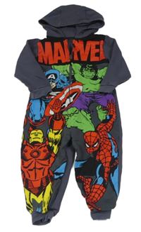 Tmavosivá tepláková kombinéza s Avengers a kapucňou George