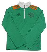 Zelené sportovní triko s trojlískem Adidas