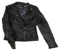 Čierna koženková jarná bunda Y.F.K.