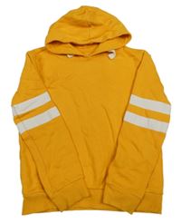 Žltá mikina s prúžkami a kapucňou Primark
